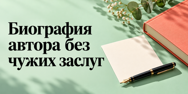 Как написать биографию автора без чужих заслуг