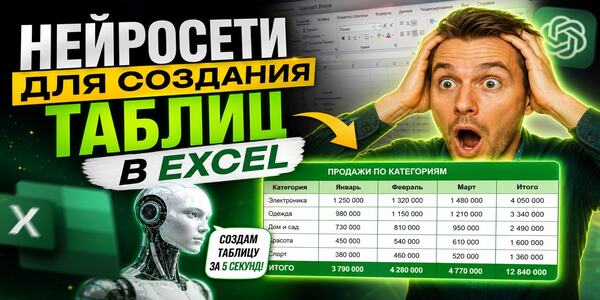 Нейросети для создания таблиц в Excel: пять моделей и практика работы с ними