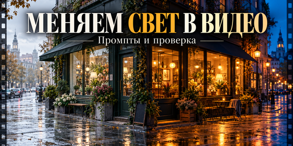 Как изменить свет и погоду в ИИ-видео: 5 промптов