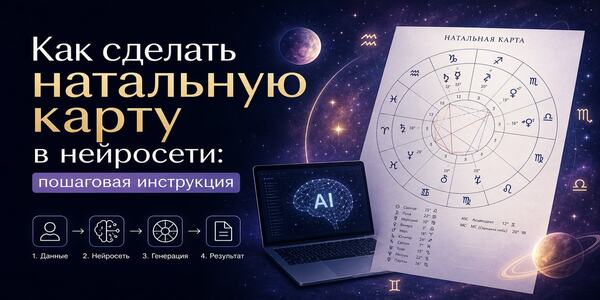 Как сделать натальную карту в нейросети: пошаговая инструкция