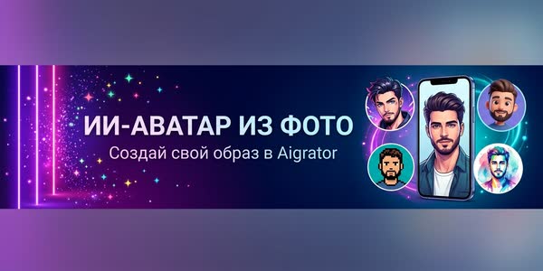 ИИ-аватар из фото онлайн бесплатно: как создать стильный аватар нейросетью (Aigrator)