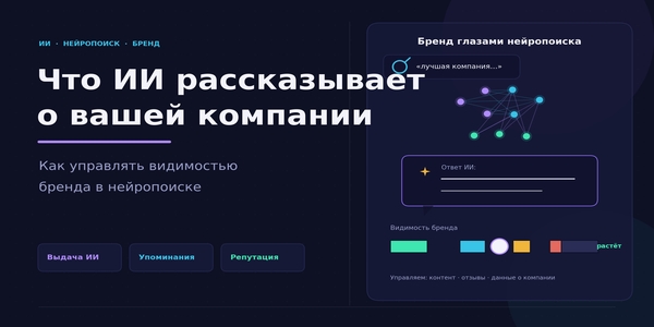 Что ИИ рассказывает о вашей компании: как управлять видимостью бренда в нейропоиске