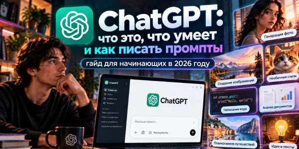 ChatGPT: что это, что умеет и как писать промпты — гайд для начинающих в 2026 году