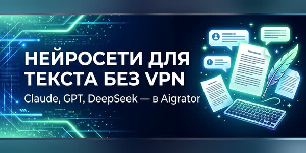 Нейросети для текста без VPN: как выбрать модель и писать запросы (Aigrator)