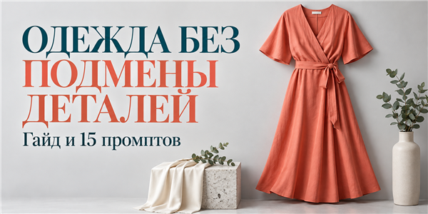 Фото одежды с ИИ для каталога: как сохранить крой и 15 промптов