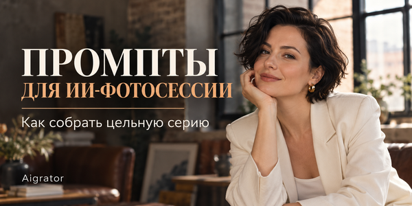 Промпты для ИИ-фотосессии: 5 кадров со своим лицом