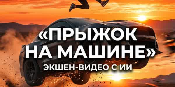 ИИ-тренд «Прыжок на машине»: как сделать вирусное экшен-видео по готовому промту