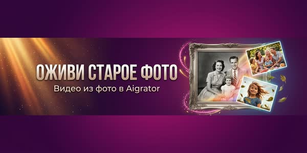Как оживить фото нейросетью бесплатно: пошаговая инструкция на Aigrator
