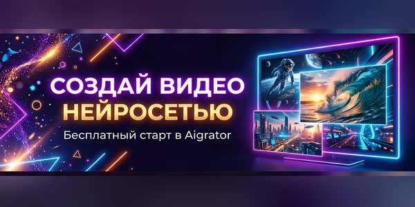 Как создать видео нейросетью бесплатно: пошаговая инструкция на Aigrator